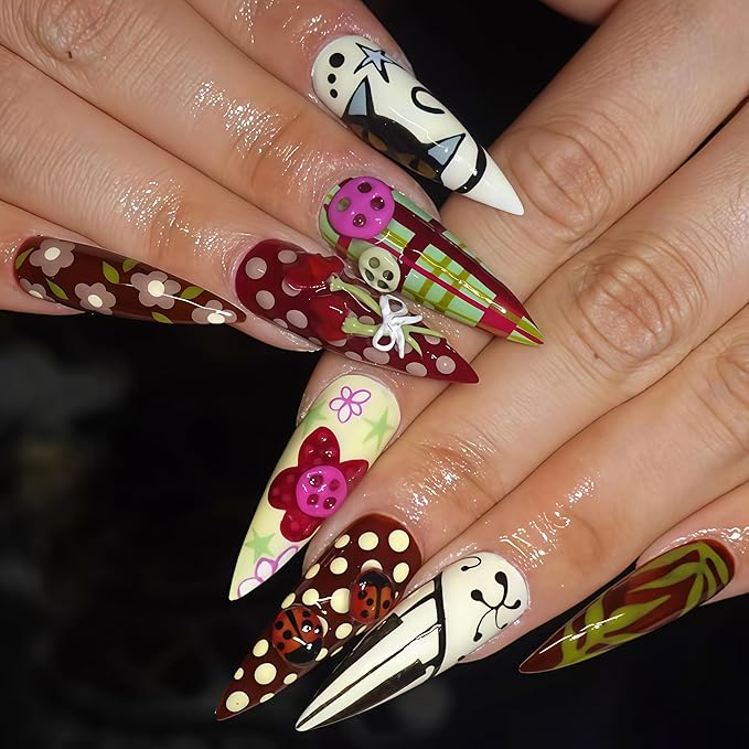 3D Button Nail Mold Multiple Shapes Buckle Silicone Nails Molds Accessories Gel Buttons Art Manicure Tools