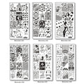 Mezerdoo 10Pcs/lot Creative Design Nail Stamping Plates Template Mermaid Girl Image Stamping Plate