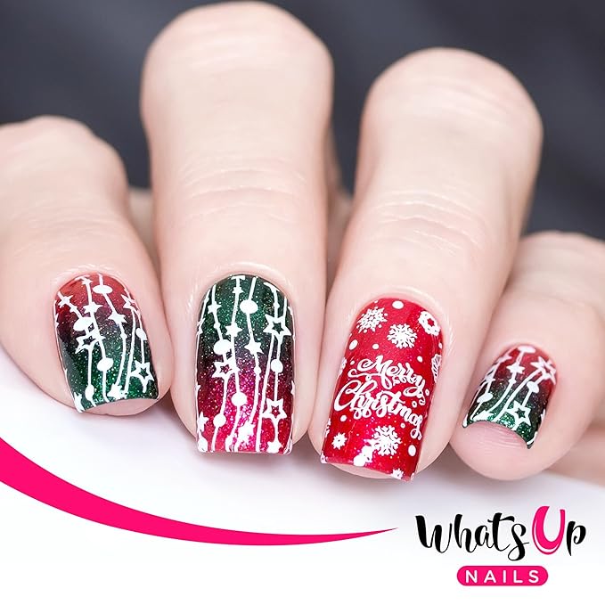 Whats Up Nails - B022 Winter Time Stamping Plate for Christmas Winter Nail Art Design