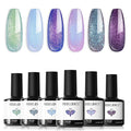 modelones Gel Nail Polish Set- 6 Colors 2026 Easter Chameleon Aurora Shimmer Glitter Gel Polish Kit Blue Green Purple Nail Gel Polish Soak Off LED Nail Lamp Nail Art Gel Kit DIY Salon Gift