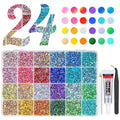 12600Pcs 24 Color 4mm Crystal AB Resin Rhinestones w B7000 Glue for Bedazzling Crafting Colorful Flatback Stones Crystals Gems Diamonds Charms for Nails Eyes Face Makeup Tumblers Bottles Crafts