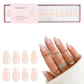 Kiara Sky Press On Nails | XPRESS PRO 100% Acrylic Nails | 30-Piece Kit Includes Nail Glue, Cuticle Pusher, File & Prep Pad | Coffin Short - Modern French