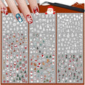 9 Sheets Christmas Nail Art Stickers, Embroidery Nail Sticker Decals for Girl Women, Xmas Tree Santa Claus Nail Stickers for Nail Art Kids Christmas Stocking Stuffers Gifts Decoration Self-Adhesive