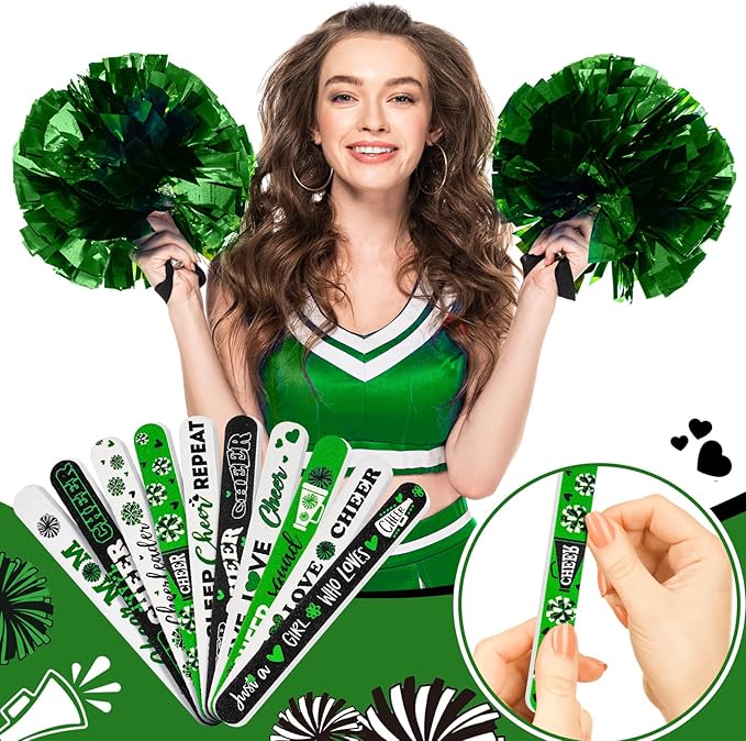 50 Pack Cheerleader Gifts Bulk for Team Cheer Mini Nail Files for Women Cheerleader Emery Boards Funny Cheer Party Favors Small Spa Gifts for Women Teammates Salon Manicure Tools