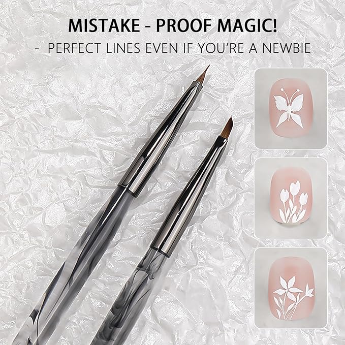 Triangular Pyramid Nail Brush, Quick Nail Painting Designs Tools for Flower, Petal & Butterfly - Acrylic & Gel Polish 3d Nail Art Brushes Pen for DIY & Salon Nail Supplies - 1pc