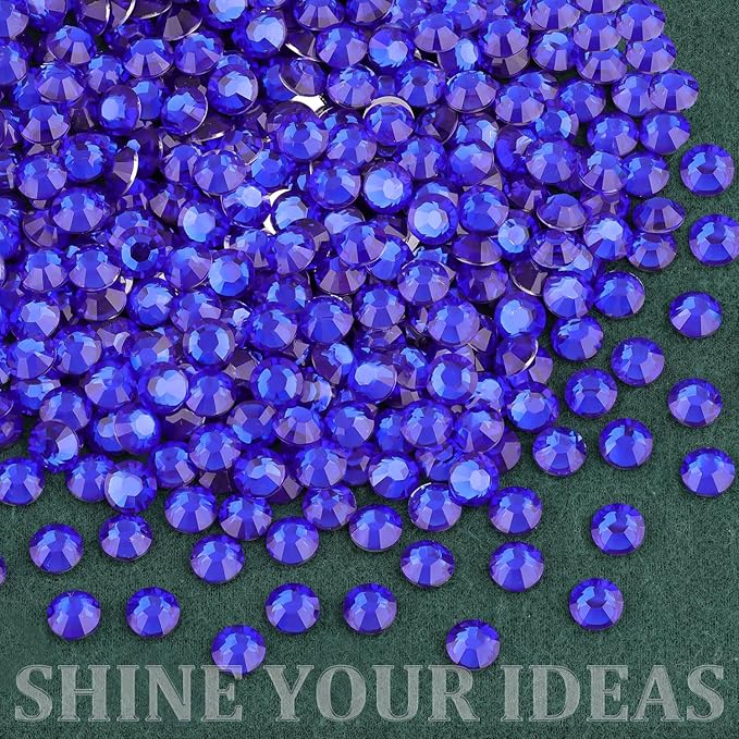 Resin Rhinestones for Crafting with B7000 Jewelry Glue, 2 Boxes Blue Rhinestones Flatback Crystals with 3Pcs 10ml Glue for Bedazzling Crafts DIY Nail Art Makeup, Gems for Clothing Shoes