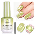 Beetles Taste of Spring Green Cat Eye Gel Nail Polish - 15ML Spring Gel Polish Sage Green Cat Eye Glitter Magnetic Translucent Glassy Effect Pistachio Gleam Soak Off UV DIY Stpatrick Gift for Women