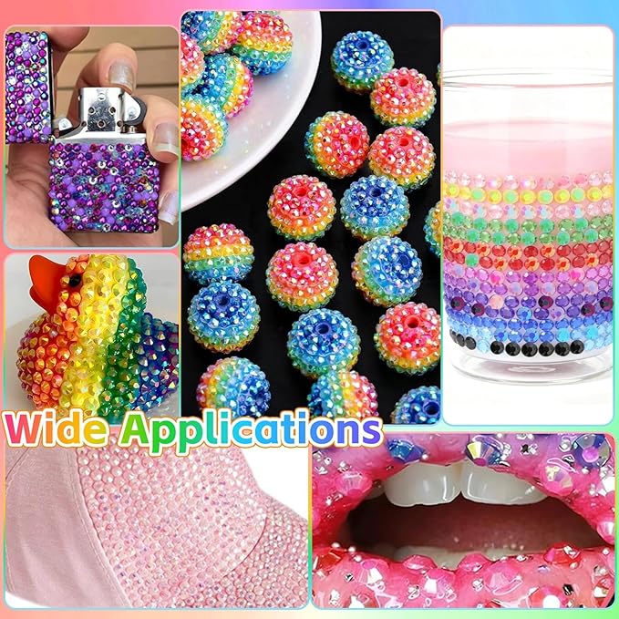 15000Pcs Color Rhinestones for Bedazzling Kit, 3mm Jelly Bedazzling for Crafting, Resin Flatback Rhinestones for Bedazzling, Color Gems Diamond for Crafting Face Makeup DIY Accessories