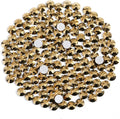 Beadsland 288pcs Flat Back Crystal Rhinestones Round Gems for Nail Art and Craft Glue Fix, Aurum, SS30, 6.3-6.5mm