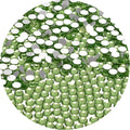 NCB 2000pcs Flatback Round Glass Nail Art Rhinestones Crystal for DIY Making Accessories Shoes, Clothes, Face Art, Bags, Manicure (Peridot, SS10 2000pcs)