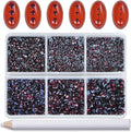 Bymitel Hotfix Crystal Rhinestones Round Gems for Crafts,Mixed 6 Sizes with Wax Pencil Kit, Amethyst 1.3-3.2mm(SS3-SS12/8000pcs)