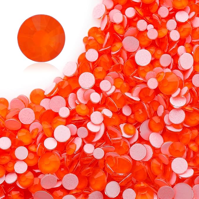 Neon Hyacinth Flatback Rhinestones, Glass Rhinestones for Nail Art and Craft, Glue Fix, Loose Crystal Gemstones(Neon Hyacinth, SS12, 1440pcs, 2.9-3.0mm)