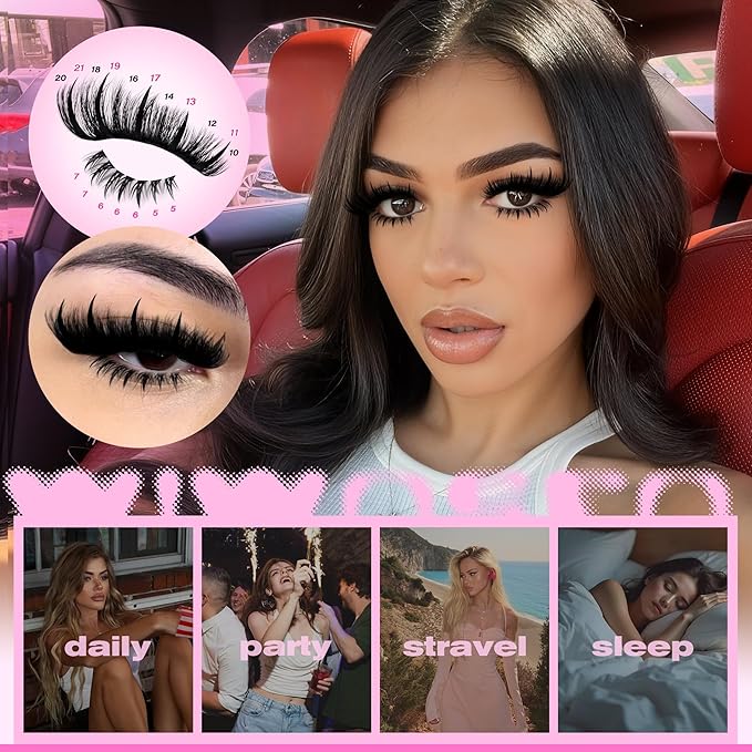 wiwoseo Spikes Lash Clusters with Bottom Lash Clusters Mega Volume Individual Lashes Cluster Eyelash Extensions Wispy Eyelash Clusters Lash Spikes Manga Cluster Lashes with Spikes (120D, 5-21MM)