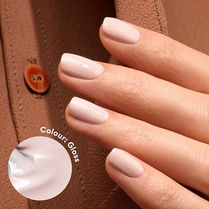 Manucurist Green Flash Gel Polish - Gloss (Iridescent White) - UV & LED Gel Nail Polish - 12-Free, Bio-Sourced (84%) - Professional Manicure - 15 ml