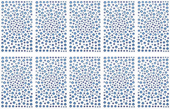 PATIKIL 2090 Pcs Acrylic Gem Sticker, 4 Size 3/4/5/6mm Self Adhesive Rhinestones Face Gem Stones Bling Jewelry for Nail Art Craft Clothes DIY Makeup Decoration Party, Dark Blue
