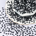 2000PCS Black Rhinestones Bulk, Flat Back Crystal Glass Stone Round Gems,SS30, 6.4-6.6mm
