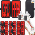 6 Nail Clippers Kits Christmas Gifts Manicure Set Nail Care Tools Fingernail Toenail Clipper Cutters Professional Stainless Steel Grooming Kit with Travel Case for Men Women Xmas Party Favors