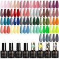 ROSALIND 30PCS Gel Nail Polish Set with Base Glossy Matte and Glitter Top Coat Gel Polish, Green Pink Fall Winter Gel Nail Set Soak Off Gel Polish Set