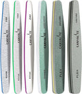 Nail Files Canvalite Nail File and Buffer Professional Emery Boards Washable Double Sided Reusable Manicure File for Home and Salon Use 6 PCS