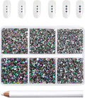 Beadsland 7200pcs Flatback Rhinestones,Green Rhinestone Nail Gems Round Crystal Rhinestones for Crafts,Mixed 6 Sizes with Wax Pencil Kit, SS3-SS10,Green Volcano