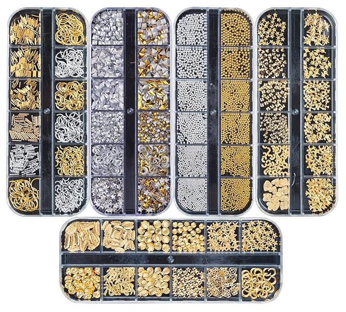 3000 Pieces(5 Boxes) Nail Art Rhinestone Set Nail Ornaments Style 1