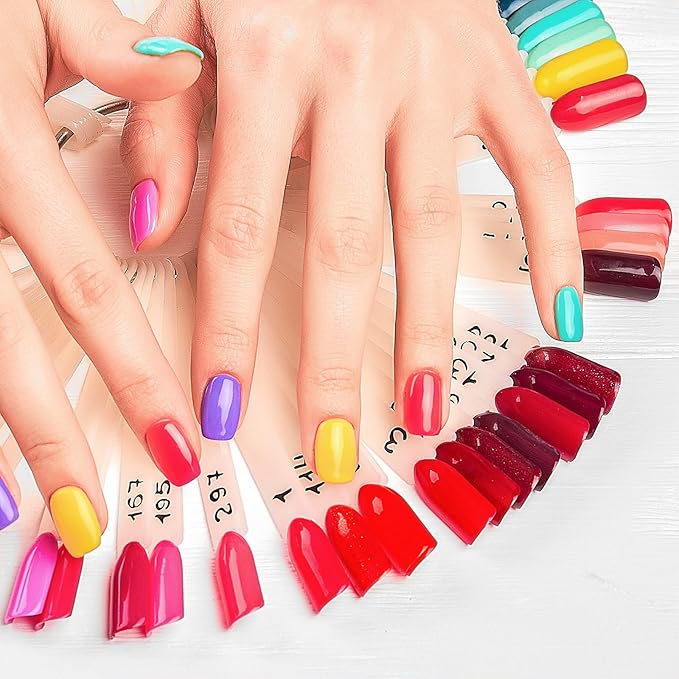 Segbeauty 720pcs Fake Nails Display Tips, Natural Artificial Glossy Flat-Bottom Fingernail Tips, Professional Manicure Salon Practice Tool for False Nail Art Book Polish Gel Color DIY Art Decoration