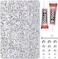 20100Pcs Silver Clear Resin Rhinestones 2,3,4,5,6mm Flatback for Bedazzling Crafting Crafts Clothing Clothes Fabric Shoes Nail Art, Flat Back Gems Diamonds Bedazzler Kit Bulk Jewels Crystals Gemstones