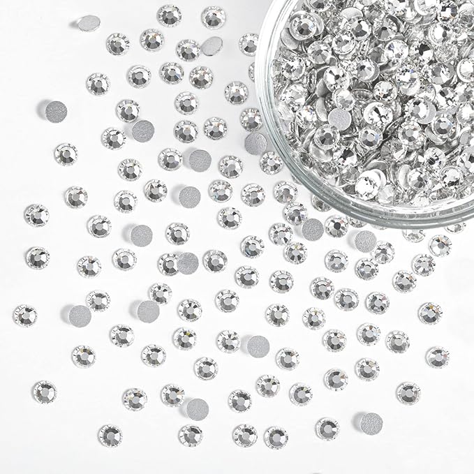 Beadsland Flatback Rhinestones Bulk,14400pcs Crystal Rhinestones for Nails Crafts DIY Decoration, Crystal, SS16, 3.8-4.0mm