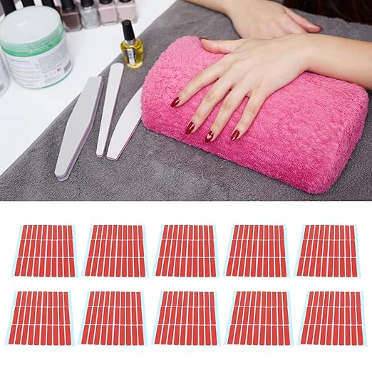 10 Sheet Nail Art Tape Nail Mounting Tape Salon Double Sided Adhesive Tape Accessory for Nail Tip Color Display for Salon(300pcs)