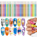 36 Colors Nail Art Pens Set, 3D Nail Polish Pens Quick-Drying Acrylic Paint Markers For Nail Art Drawing Painting Nail Point Dotting Liner Pen, Nail Design Kit Manicure Tools Home & Salon DIY