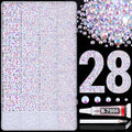 30000Pcs Resin Rhinestones for Bedazzling with B7000 Jewelry Glue, White AB Flatback Gems Rhinestones for Crafting, Clothing Tumblers Mugs Shoes Fabric Decor Nail Art