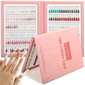 180 Magnetic Nail Color Book,Leather Magnetic Color Display Book with 192 Magnetic Tips & 1-180 Number Labels,Perfect for Nail Polish Nails Art Design(Pink)