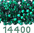Flatback Rhinestones Bulk, 14400PCS Malachite Green Rhinestones for Clothes DIY Decoration Crafts, Malachite Green, SS20, 4.6-4.8mm