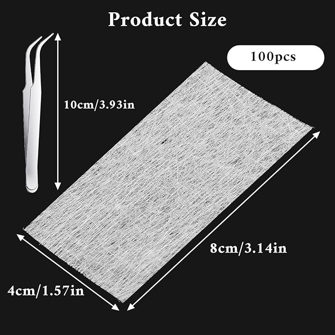 100PCS Fiberglass Nail Wrap Extension Silk Wrap for Nails Fiber Wraps DIY Protector Accessories for Broken Nail Repair