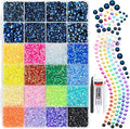 2mm-6mm Ink Blue Resin Rhinestones w B7000 Glue for Crafting Bedazzling Flatback Colorful Jelly Stones Diamonds Gems Bedazzler Kit for Nails Face Eyes Makeup Tumblers Bottles DIY Crafts Shoes