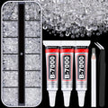 6000Pcs Resin Rhinestones for Bedazzling with 3Pcs B7000 Jewelry Glue, 1 Box Transparent Flatback Rhinestones for Crafting Crafts DIY, Crystals Gems for Clothing Shoes Tumblers Nail Art Makeup