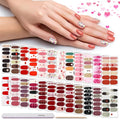 DANNEASY 24 Sheets Valentine's Day Nail Wraps for Women Stick On Nail Polish Strips Gel Nail Strips Self Adhesive Nail Polish Stickers Nail Sticker for Nail Art with Nail File, Cuticle Stick