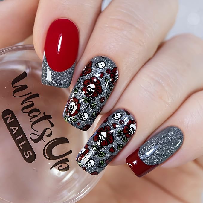 Whats Up Nails - B072 No Clowning Around Stamping Plate for Halloween Nail Art Design