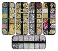 3000 Pieces(5 Boxes) Nail Art Rhinestone Set Nail Ornaments Style 3