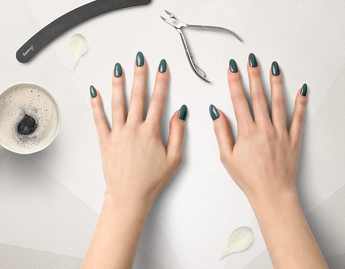 LeChat - Perfect Match Gel Polish - Down To Earth - Shadow Gray-Green with Cream Finish - (0.5 Ounce) - Easy Application - Soak Off Formula