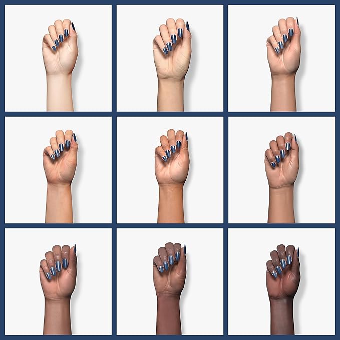 Beetles Blue Gel Nail Polish, 1Pcs 15ML In the Grayish Navy Blue Color Gel Polish Soak Off Nail Art Manicure Salon DIY Uv Nail Lamp Design Decoration at Home
