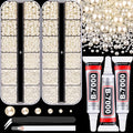 Flatback Pearls for Crafting with 3Pcs 10ml B7000 Jewelry Glue, 2 Boxes of Half Round Beige Pearls, Bedazzling Beads for DIY Crafts Clothing Tumblers Shoes Embellishment Nail Art