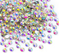 Crystal AB Flatback Rhinestones, Glass Rhinestones for Nail Art and Craft, Glue Fix, Loose Crystal Gemstones(Crystal AB, SS10, 1440pcs, 2.7-2.8mm)