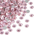 Beadsland 2880pcs Flat Back Crystal Rhinestones Round Gems for Nail Art and Craft Glue Fix,Light Pink,SS6,1.9-2.1mm