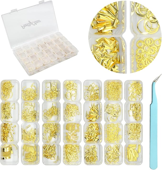 PrettyClaw Nail Art Set 28 Styles Nail Charms (1000+ Pieces) (Set #3)
