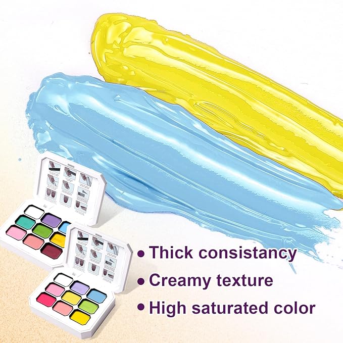 Gradient Painting Gel Set, 6*Plates Ombre Gel Nail Polish Pigment Pat Nails,Long-lasting Silky Texture Highly Saturated French Manicure Soak of UV/Led Home Salon DIY Nail Art J+G