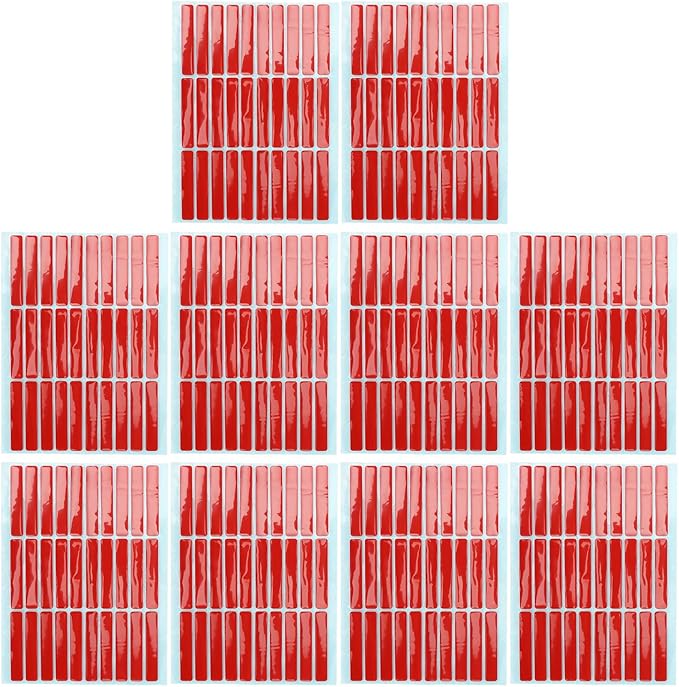 Nail Tape, 10 Sheet Nail Art Tape, Nail Display Stickers Double Sided Adhesive, Paper Sheets Supplies for Nail Tip Color Salon