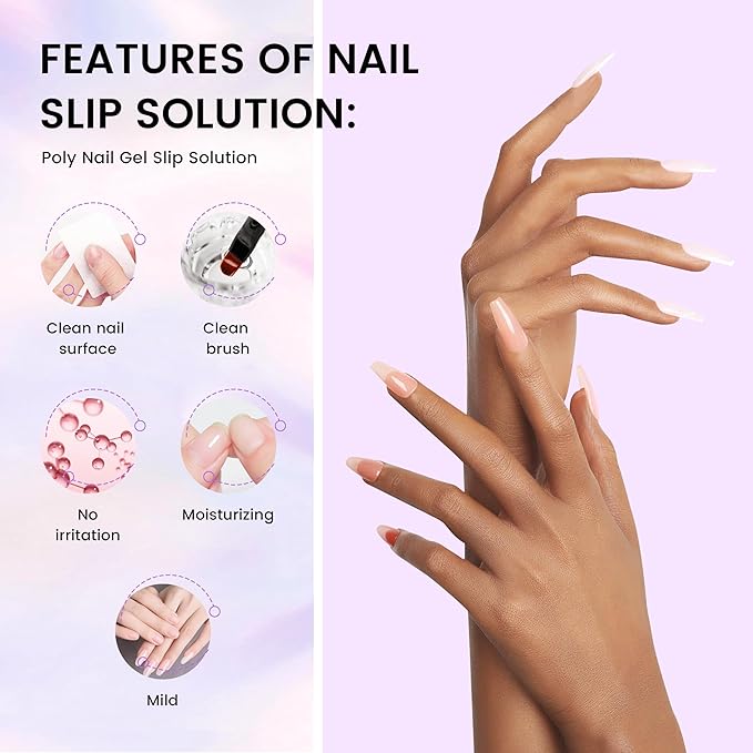AIJIMEI 120ml Slip Solution 4fl.oz Anti-Slip Nail Slip Solution For Poly Gel Nail Art Extensions Gel Cleanser Suitable For Beginners And Home Salons