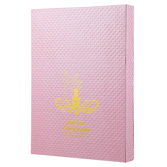 2 Pack 216 Colors Nail Display Book, Nail Gel Polish Display Chart with 480 Nail Tips, Nail Polish Sample Display Book for Nail Salon and Nail Painting Practice, No Need Glue