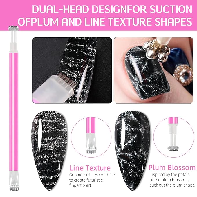 Major Dijit Cat Eye Magnetic for Nail Cat Eye Gel Nail Polish Magnet Tools Set Nail Salon Art Tools